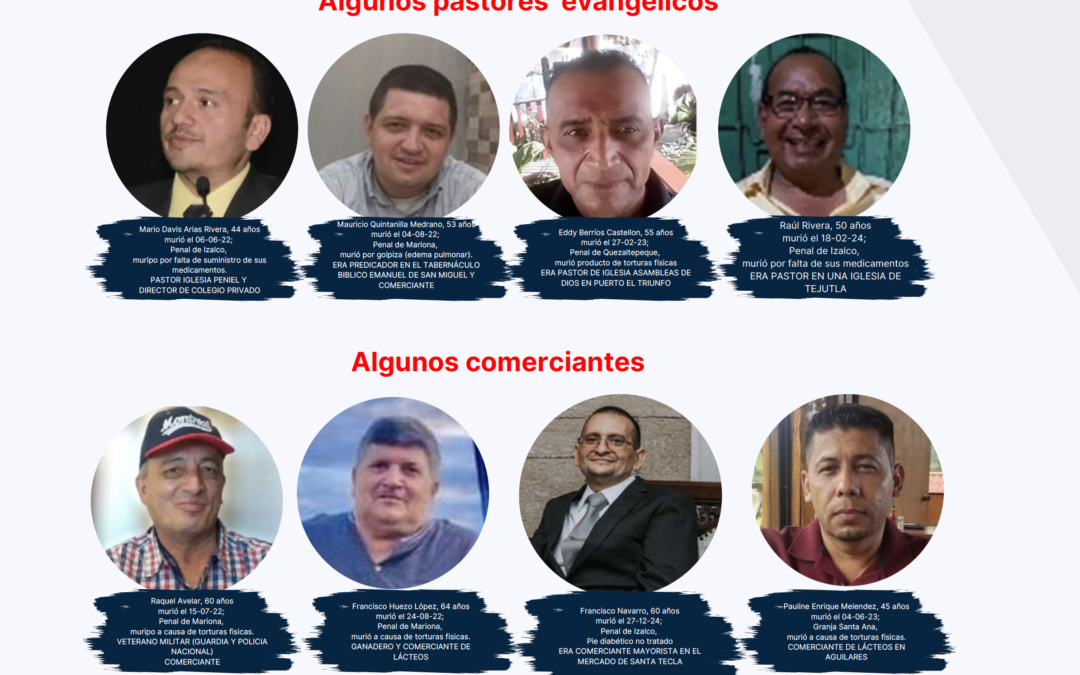61 People Arrested Under the State of Exception Died Before Reaching Three Months in Prison — 61 capturados en régimen de excepción murieron antes de cumplir los tres meses en una prisión